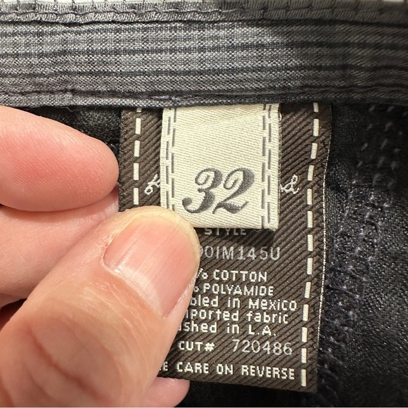 7 For All Mankind Standard pants, lightweight, size 32. Dark gray plaid, spring - Picture 12 of 15